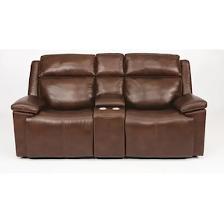 Power Reclining Loveseat with with Power Headrest, Hidden Cup Holders, and USB Ports